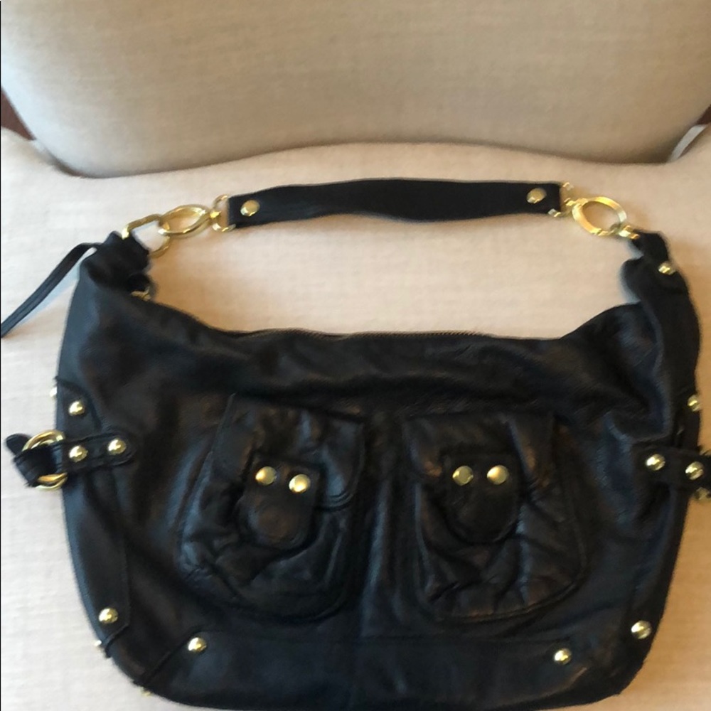 Linea Pelle Black Leather Bag